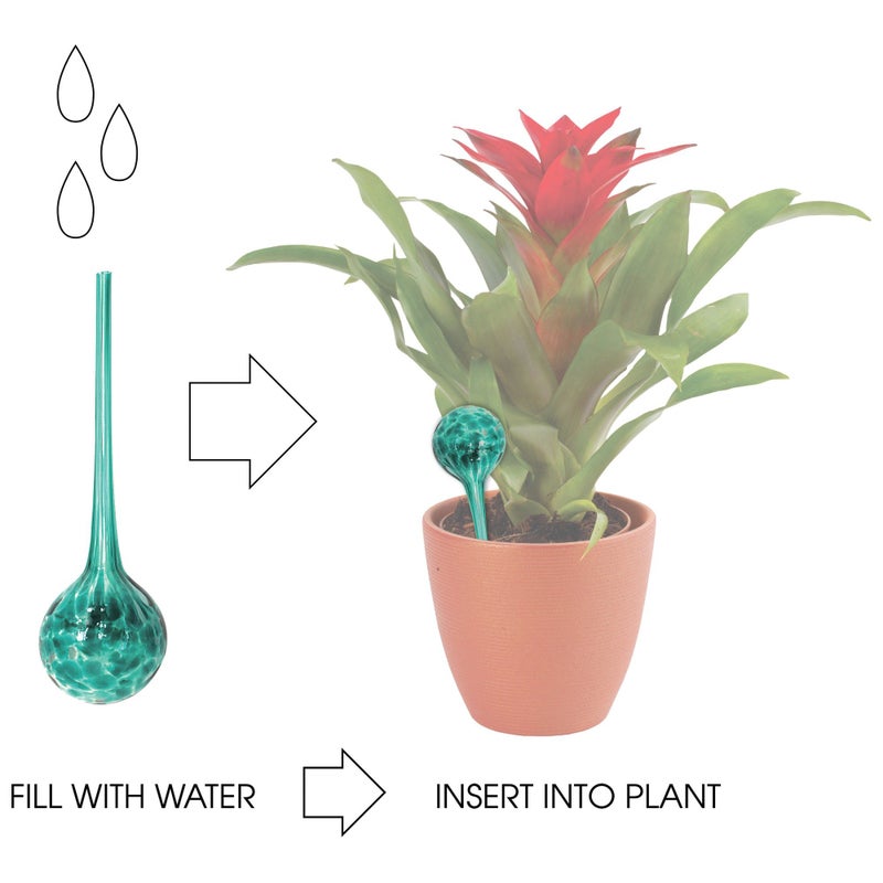 Wyndham House Plant Watering Globe Set, Set of 3, Indoor & Outdoor, Colorful Multicolored Hand-Blown Glass for Everyday Use - Image 4